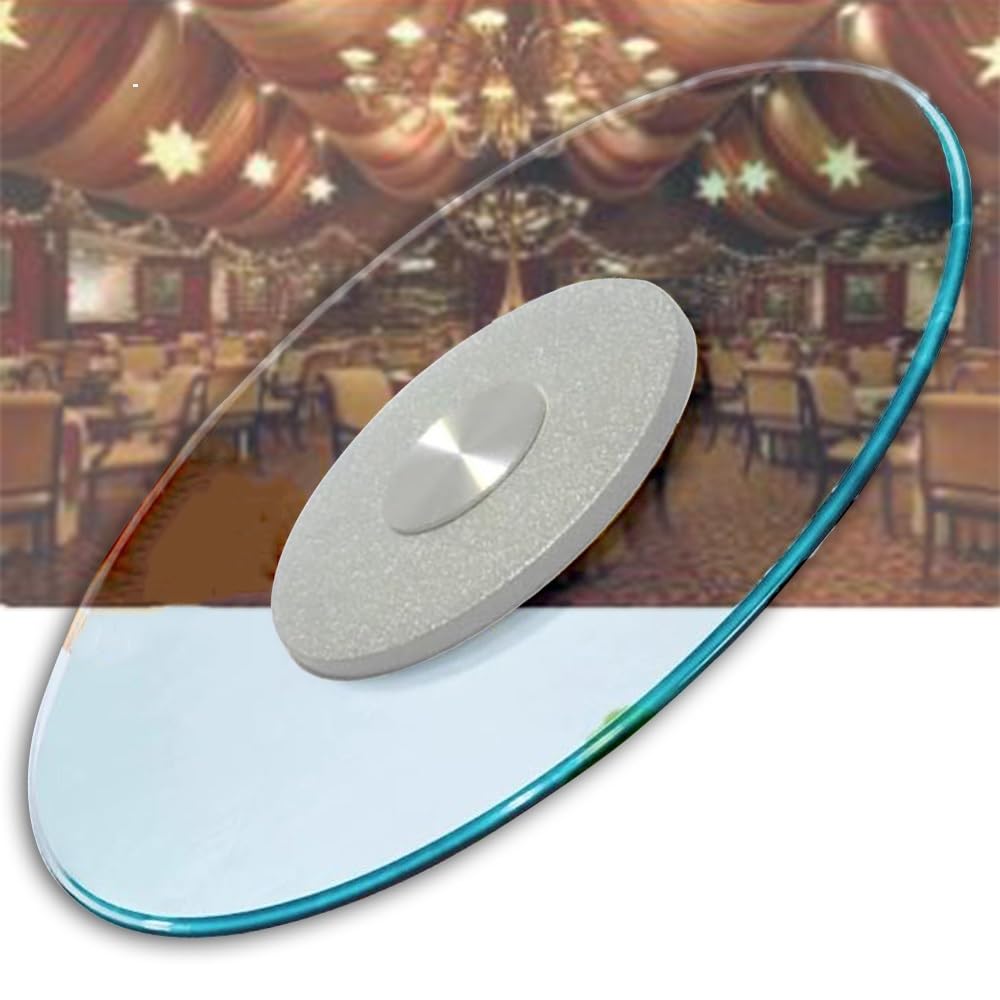 Lazy Susan en verre trempé de 31 pouces pour sublimer vos dîners en famille
