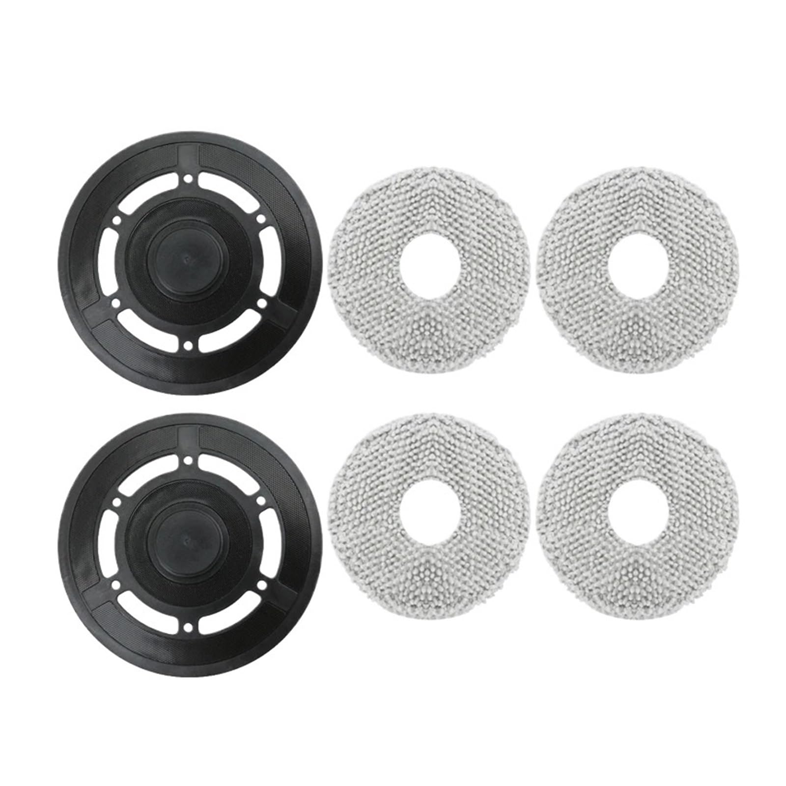 XYMURVVD Robot Vacuum Cleaner X2 Mop Rag Cloth Holder Accessories Spare Parts, Compatible For DEEBOT，X2 Pro/X2 Omni(2black+4mop gray)
