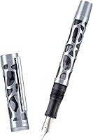 Vista 3 de Asvine M169 Pluma estilográfica de punta media, cuentagotas y convertidor de llenado, acrílico negro transparente