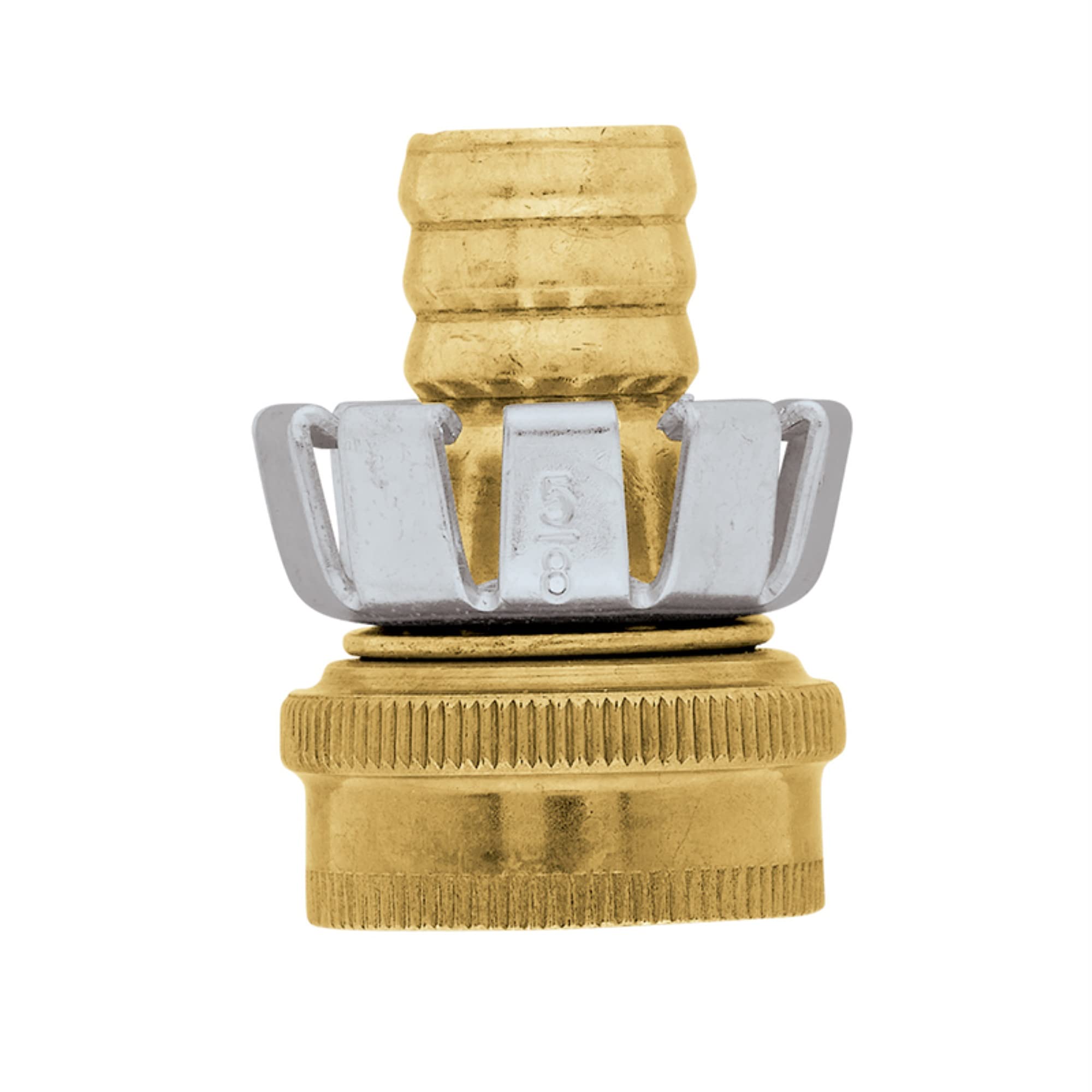 Tuyau mender clincher 5/8" femelle en laiton robuste pour réparation durable