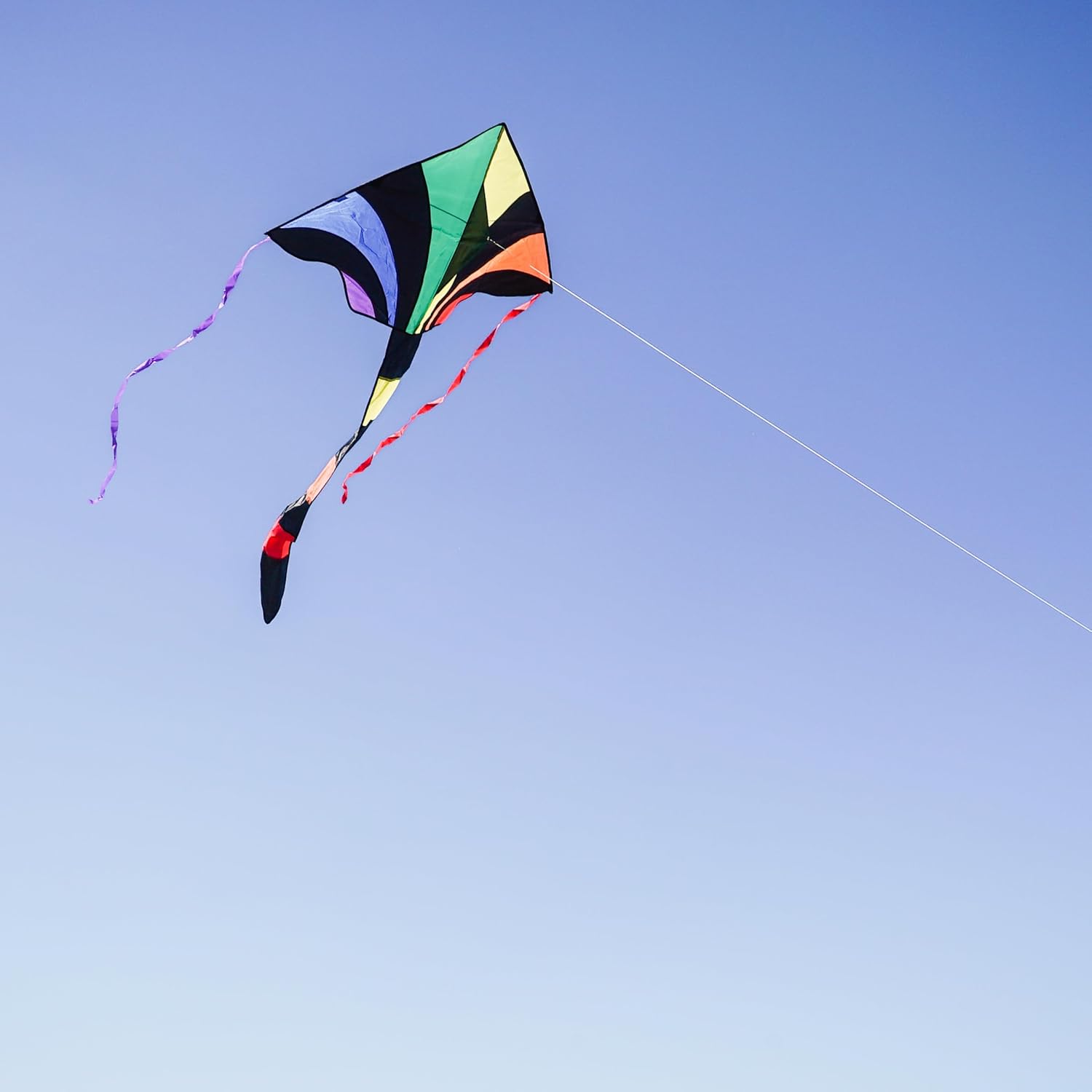 In the Breeze 2903 Rainbow Sparkler 46 Inch Fly-Hi Delta Kite-Single Line