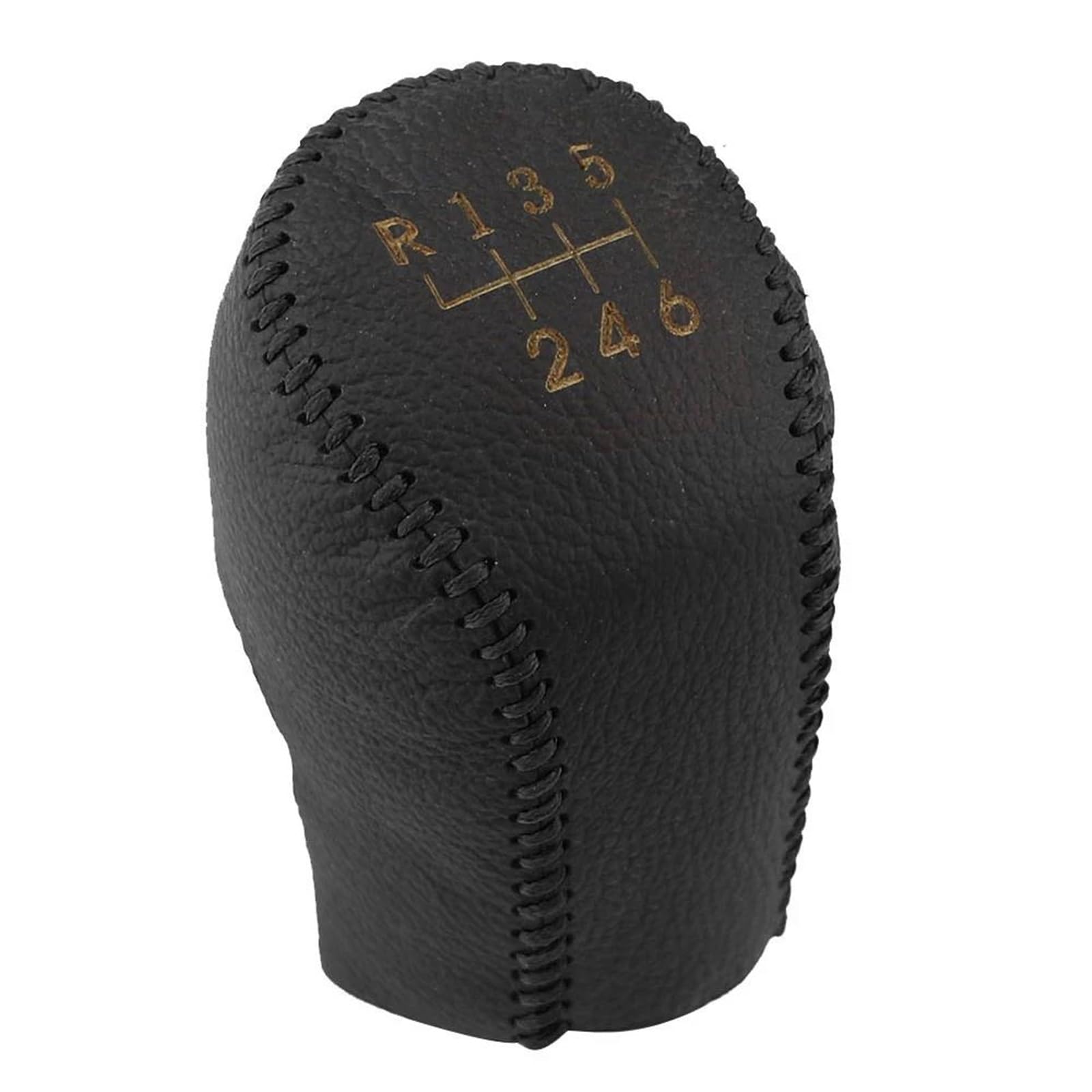 Fsozdbbpl 6 Speed Black Automotive Parts 5 6 Speed Leather Mt Gear Shift Knob Cover Gear Collars For Elantra Gt For Accent For Solaris For Avante Md I30(6 Speed Black)