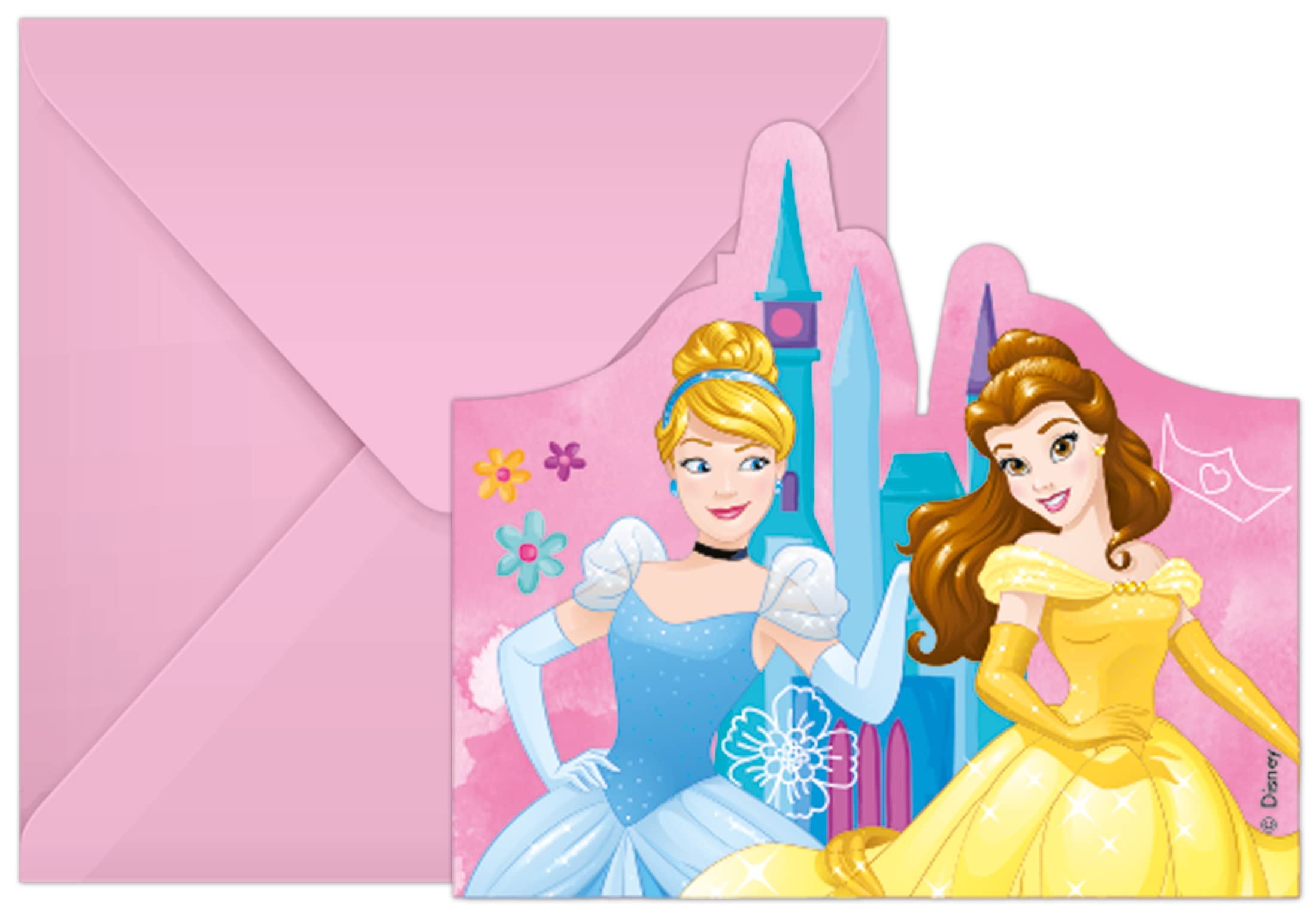 Procos Folat 93945P Invitation Cards FSC Princess Pack of 6 Multi-Coloured