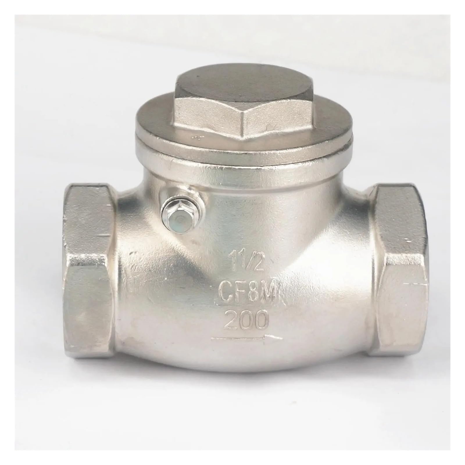 Dpurpiwady Women's One Color Dn10 1-1/2" Bsp Thread 304 Stainless Steel Swing Check Valve Non-Return One Way Valve 229 Psi
