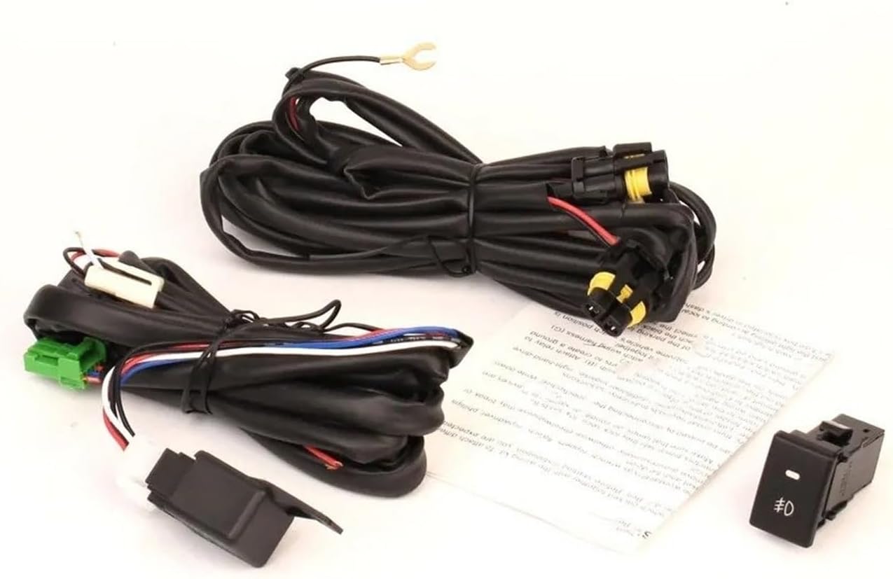 Headlight Car Fog Light Assembly Front Left and Right Set Fog Light Lamp with Harness Relay for Isuzu for D-max 4 Door 2016 2017 2018