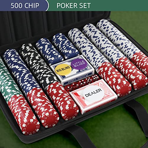 Luobao Poker Chips Set For Texas Holdem,Blackjack,With High-Strength Oxford Cloth Handbag,11.5 Gram #TOP1