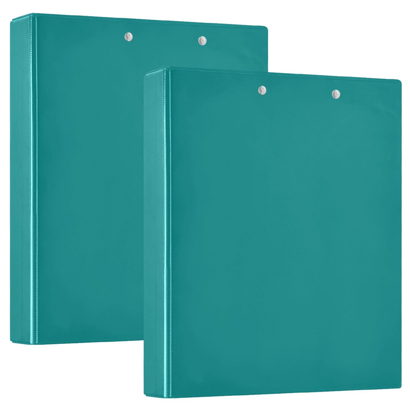 Raccoglitore a 3 anelli stampato, raccoglitore ad anelli a D con tasche, raccoglitore decorativo per scuola, università o ufficio, ciano scuro, taglia unica ex2