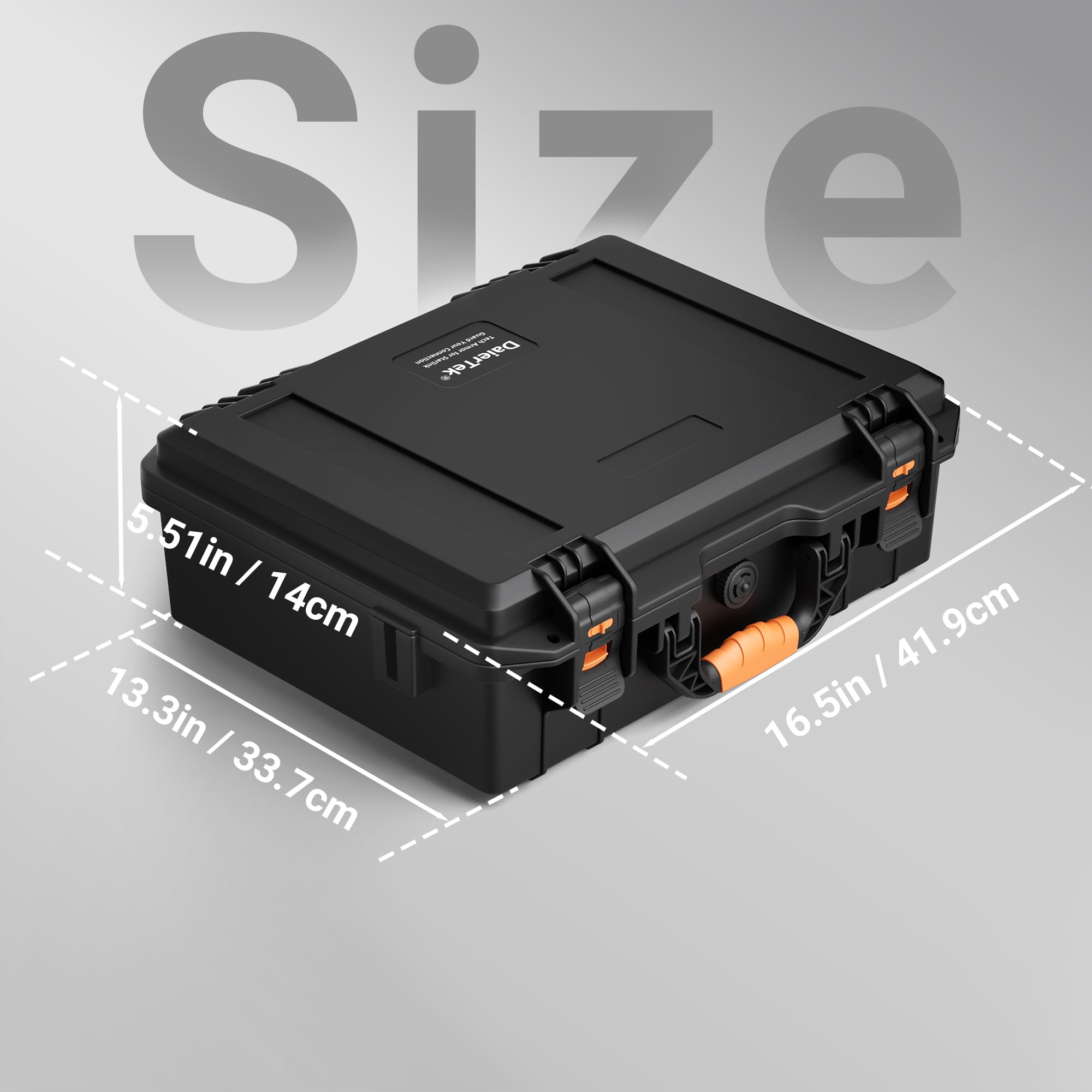 DAIERTEK Starlink Mini-Hartschalen-Reisetasche, wasserdicht und tragbar, schützende schwarze Starlink-Mini-Tragetasche, inklusive präzisionsgeschnittenem Schaumstoff, einem TSA-Schloss und einem