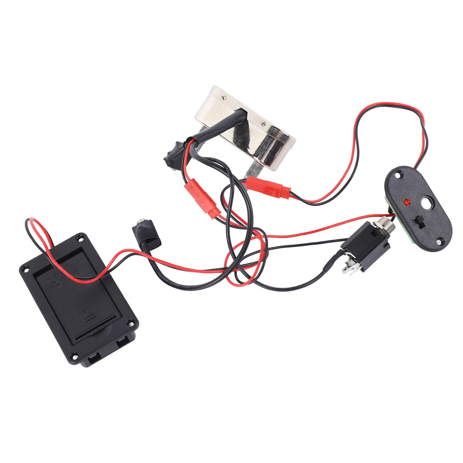 WALFRONT Micro pour Violoncelle, Micro pour Violoncelle avec Préamplificateur EQ, Accessoire pour électrique Haute sensibilité et Faible Bruit pour Musiciens de Taille 4/4 3/