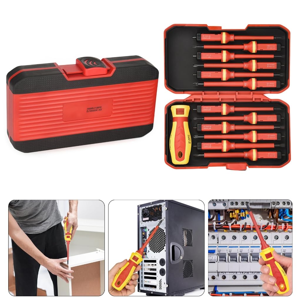 Set di cacciaviti isolati da elettricista, cacciavite con punta magnetica antiscivolo