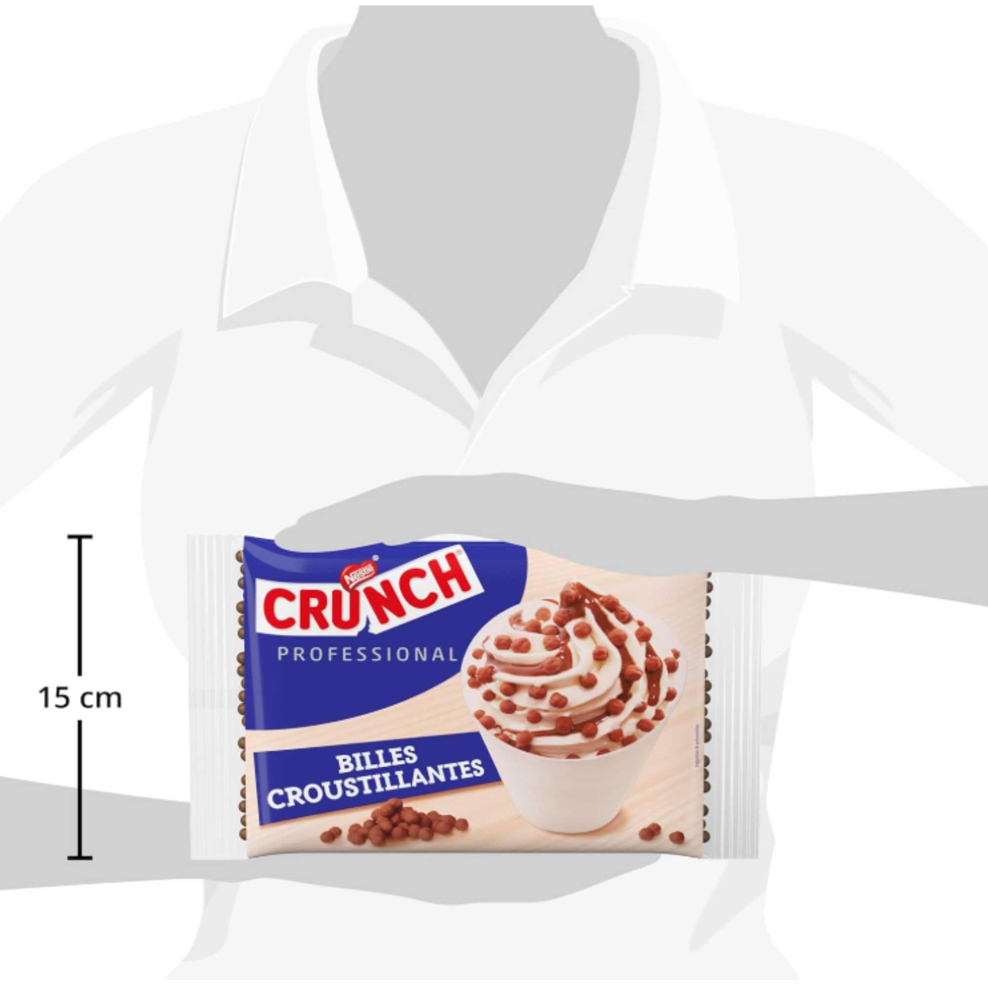 NESTLÉ PROFESSIONAL CRUNCH Topping | Billes De Chocolat Au Lait Croustillantes CRUNCH | Cacao Certifié Rainforest Alliance | Le Goût et Croustillant CRUNCH Pour Agrémenter Vos Desserts | Sachet 400g