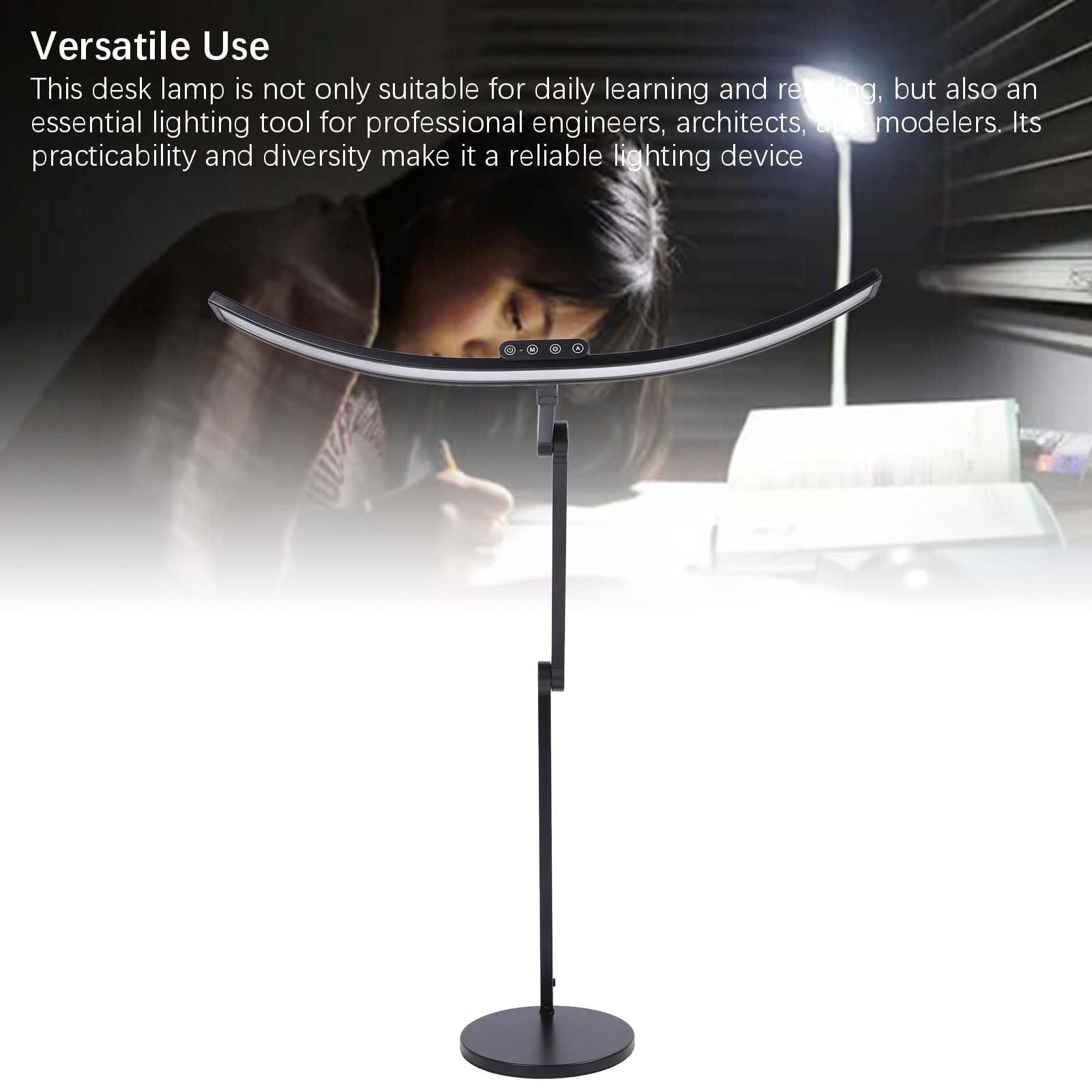 Lampada da Scrivania da Architetto, Lampada da Scrivania a LED Alta da 24 W, Barra Luminosa Lunga Dimmerabile per Monitor di Computer, Lampada da Scrivania a LED Regolabile