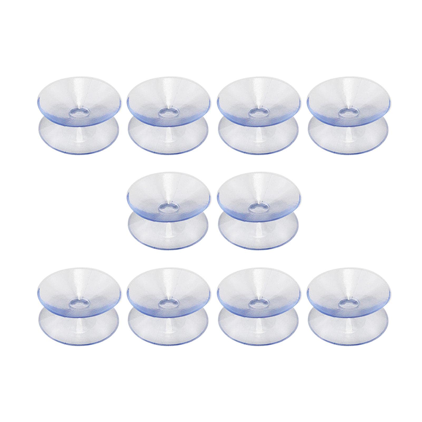 Photo 1 of 10 Pack Double Sided Suction Cups, Clear Suction Cups, Glass Table Top Bumpers, Glass Table Top Spacers, Window Hanger Suctions Cup for Home Kitchen Glasses Tables Tops Organizations (Size:1.2 Inch)