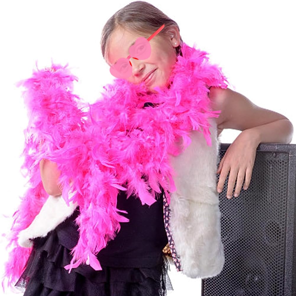 Boa Piume Bianco E Nero Con Occhiali Cuore - Set Feste, Costumi, Matrimoni, Carnevale - Foto 4