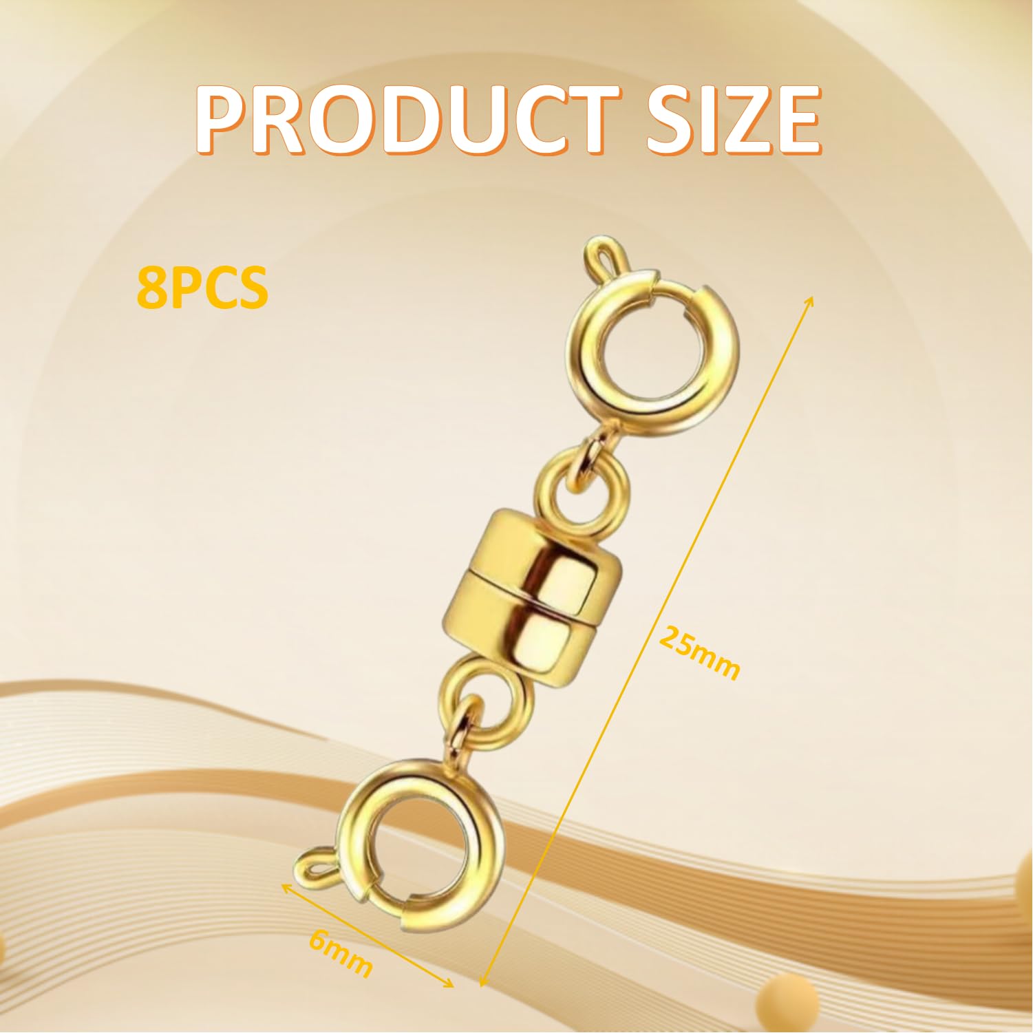 Yuiturt 8Pcs Magnetic Necklace Clasps, Cylinder Magnet Clasps - Image 2