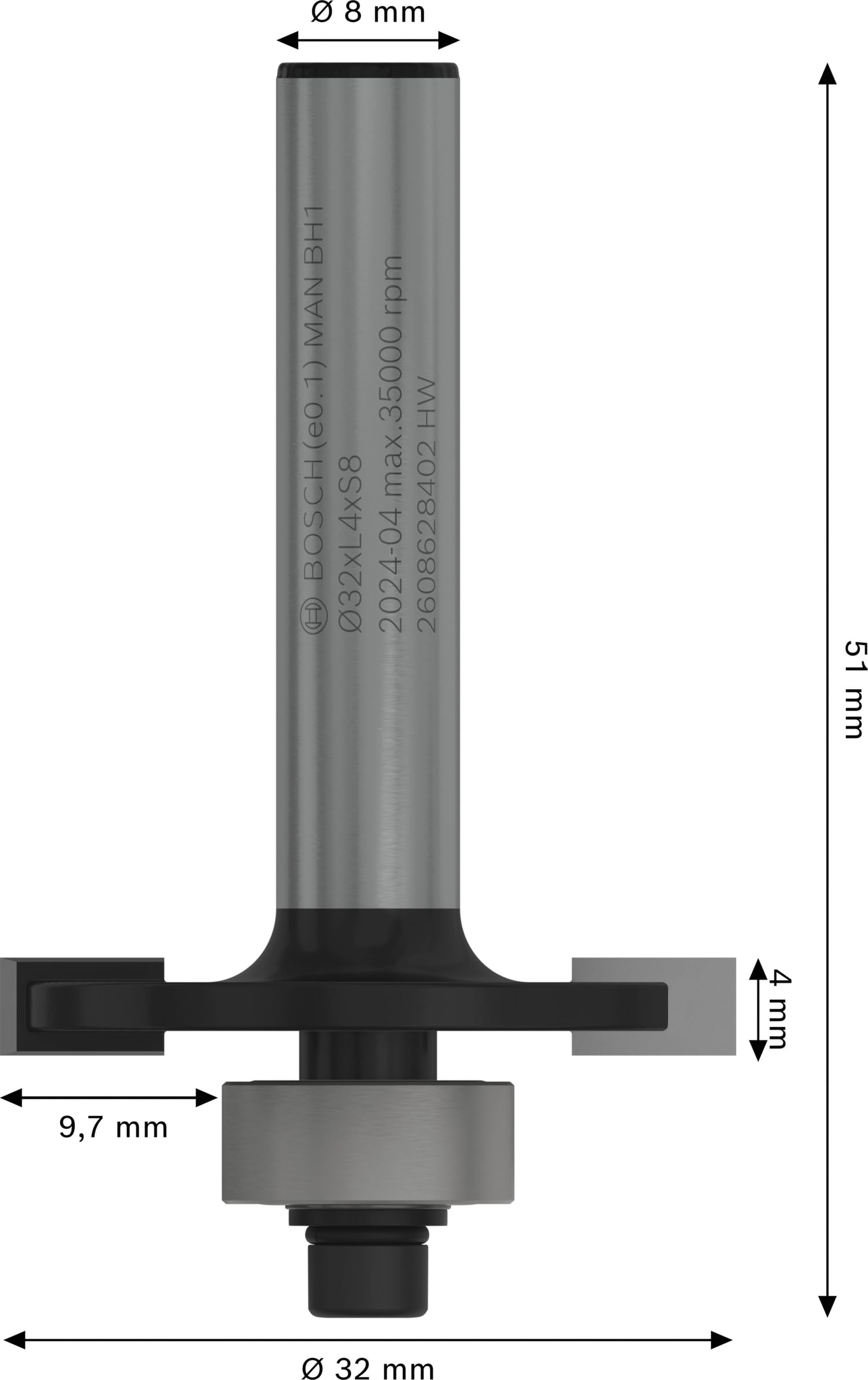 Fresa A Disco 8 Mm Per Legno - Lama In Carburo, Taglio 4 Mm, Per Scanalature E Incassi - 2