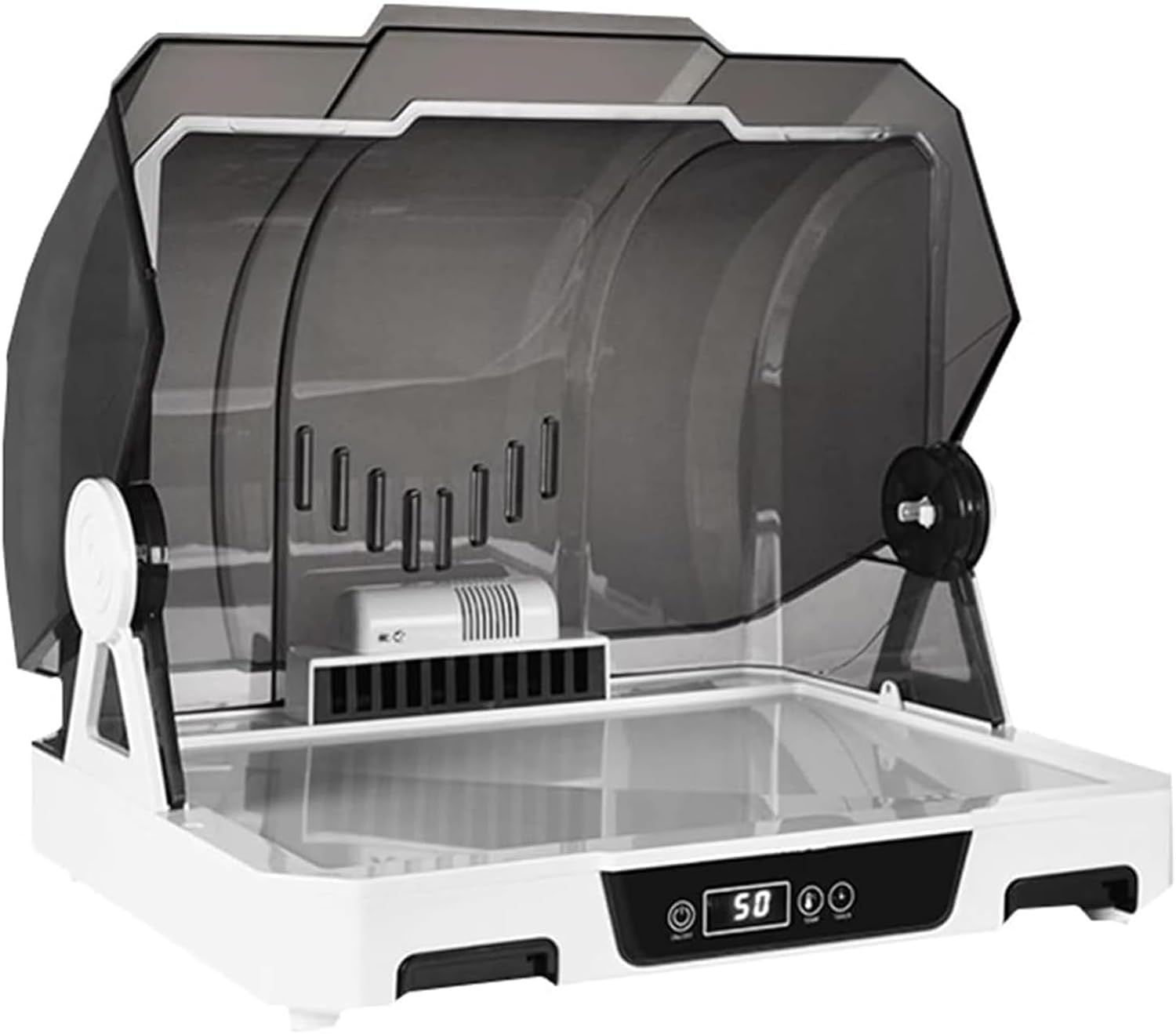 Airbrush Spray Booth with Dust Cover, Adjustable Time & Temperature, Quick Drying, LCD Screen - Ideal for DIY Painting, Models, Arts & Crafts Projects