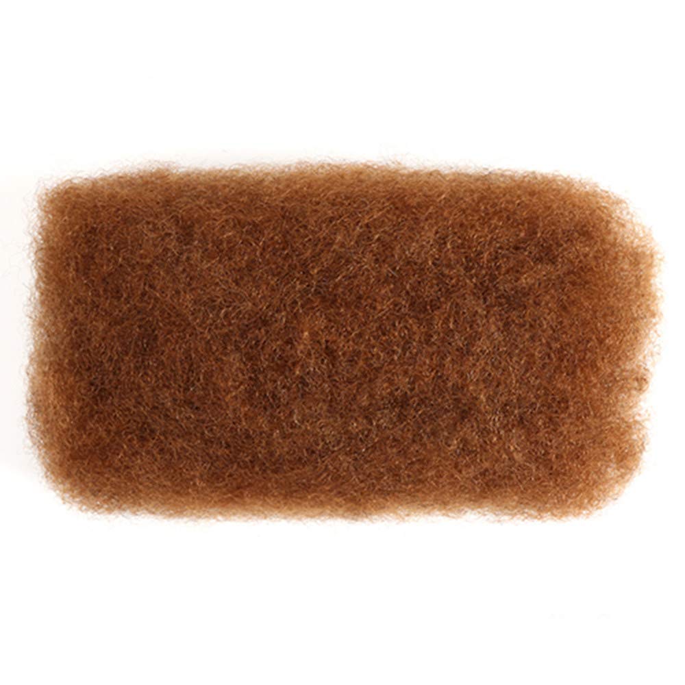 1 Bundles Kinky Bulk Human Hair Remy Mongolian Afro Kinky Bulk 50 Gram/Pc Curly Hair Crochet for Braiding Hair Extensions for Women Light Brown 1 Pack