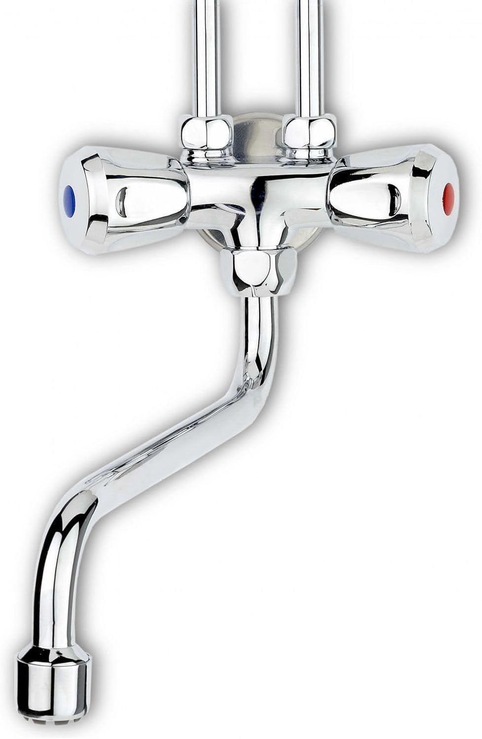Thermoflow QMIX10 Robinet melangeur a Deux poignees pour Le Rangement sur la Table, Chromee, (H x B x T): 240 x 100 x 40 mm - photo 1