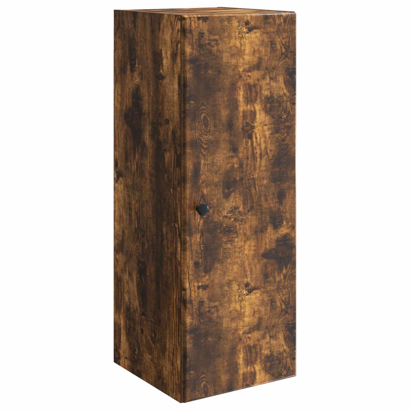Armadietto da parete in rovere affumicato, 33 x 34,5 x 90 cm