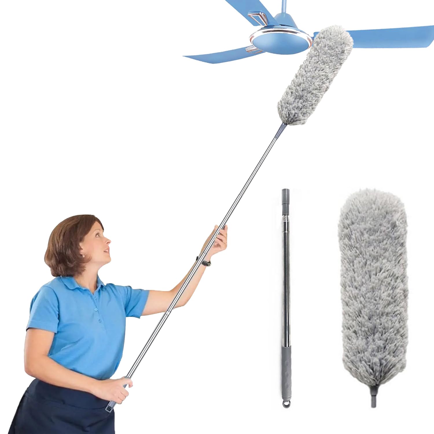 NIAN Microfiber Feather Dusters Bendable & Extendable Fan Cleaning Duster with 100 inches & Washable Duster for High Ceiling Fans, Window Blinds & Furniture Cleaning (B0CZTCSG9S) Amazon Price History, Amazon Price Tracker