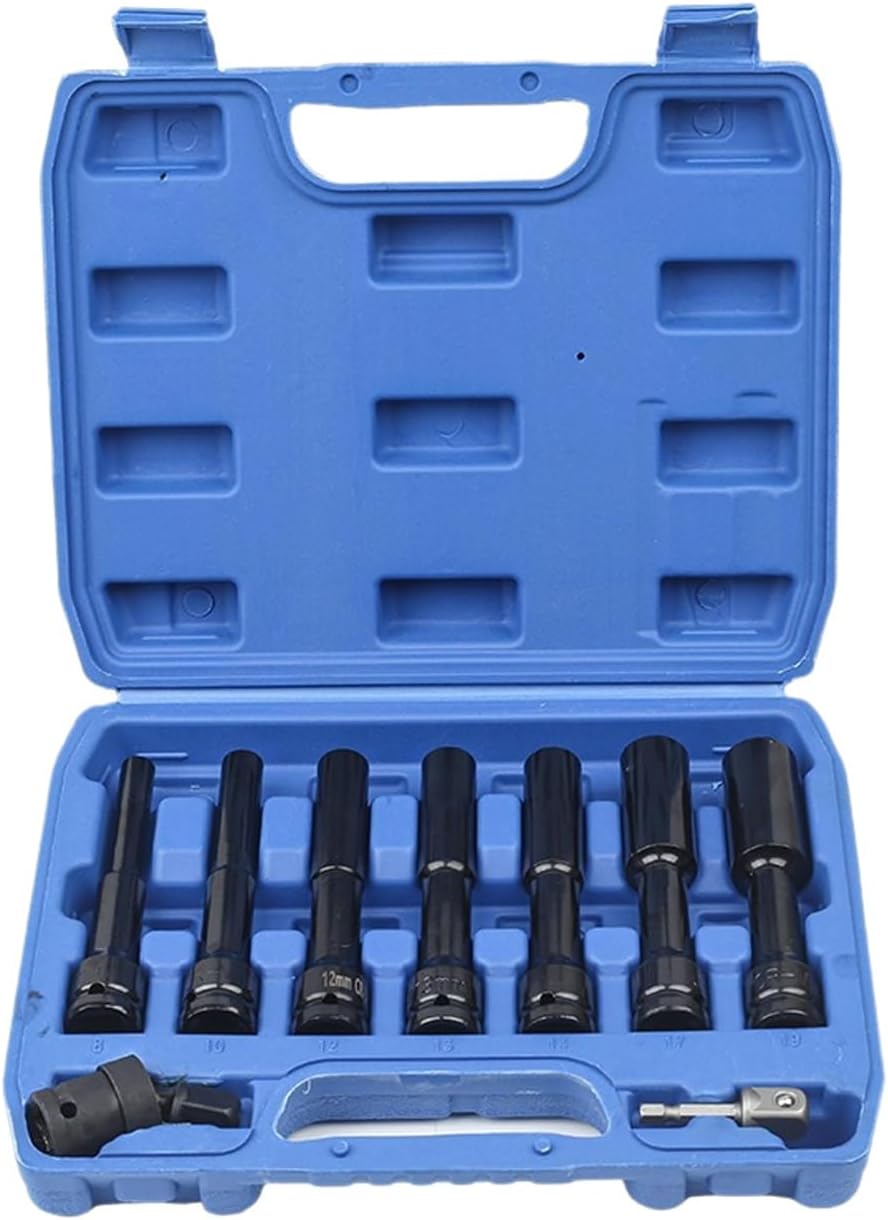 128mm Length Bolt Nut Driver Bit 1/2inch Drive Hexagonal Shank Wrench Socket Screw Driver Set for Power Tool Nut Driver Socket Adapter