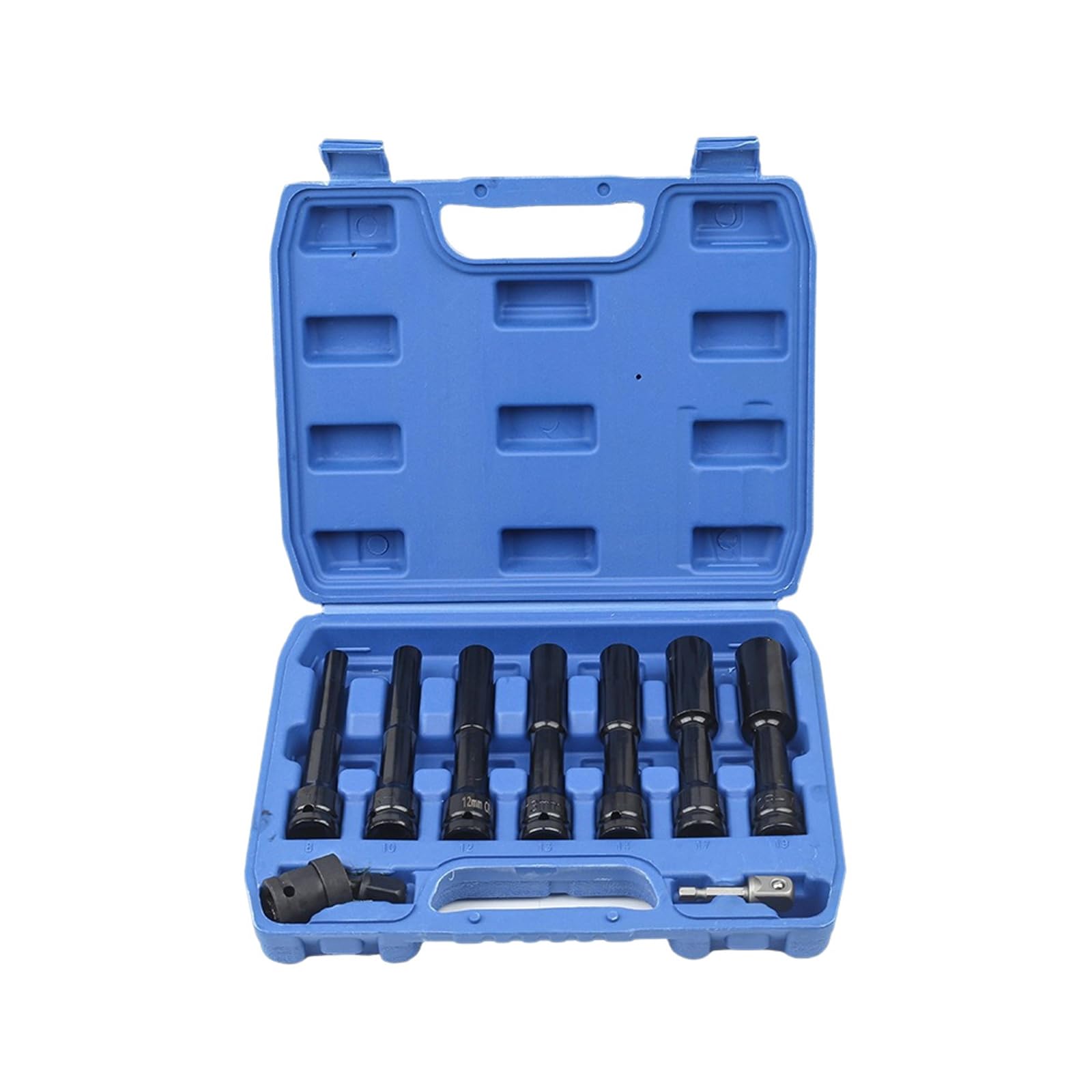 9Pcs Hexagonal Reinforced Socket Wrench Socket Electric Drill Tool Reinforced Nut Driver Impacts Extension Adapter Nut Driver Adapter