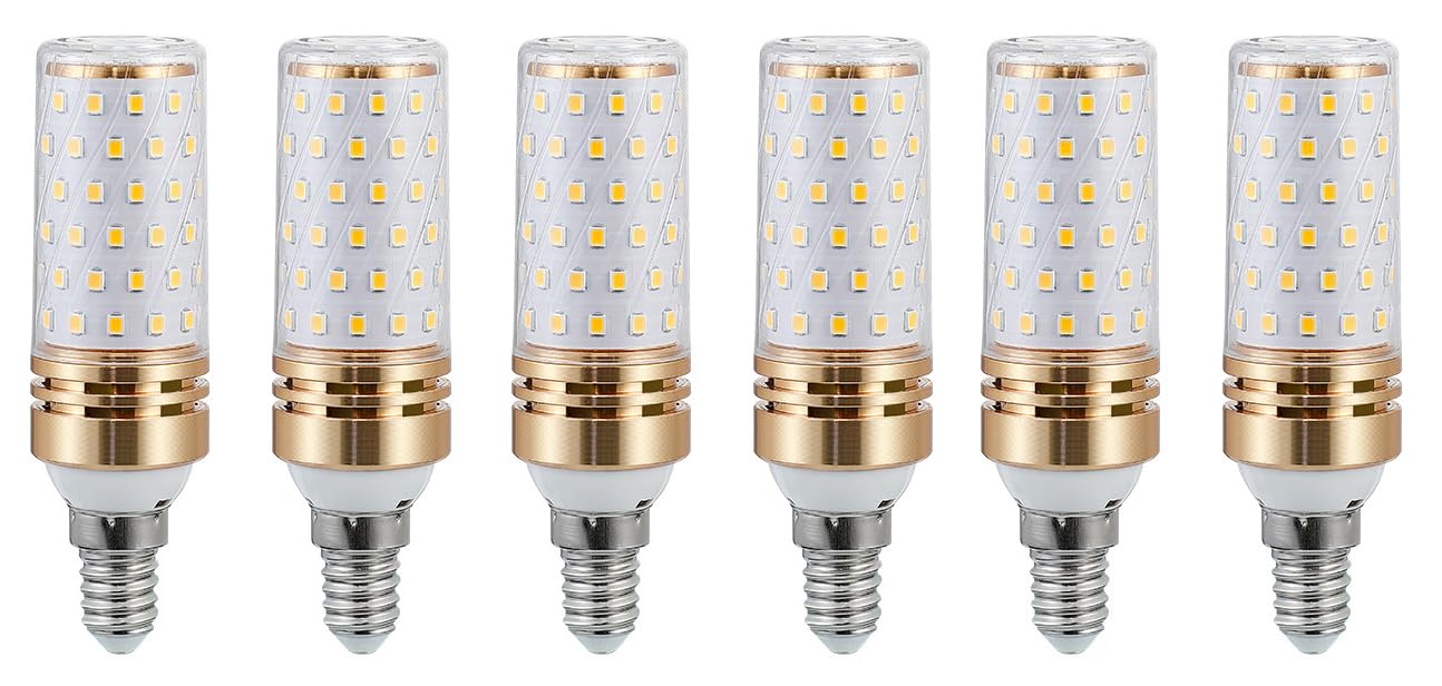 Aiwerttes E14 LED Light Bulb 9W,1000LM Equivalent to 100W Halogen Bulb,E14 LED Corn Energy Saving Light Bulbs for Desk Lamp,Not Dimmable,AC 220-240V,6 Pack(Warm White)