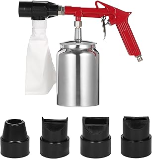 HUIOP Sand Blaster Kit,Sand Blaster Kit Abrasive Sand Blasting Shot Sandblaster with Nozzle Rust Remove Abrasive Sand Blasting for Sandblast Cabinets
