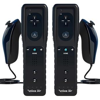 TechKen Controller f&uuml;r Wii mit Motion Plus und Wii Nunchuck Controller | Wii Remote Control Nunchuk Controller Wii Vernbedinu