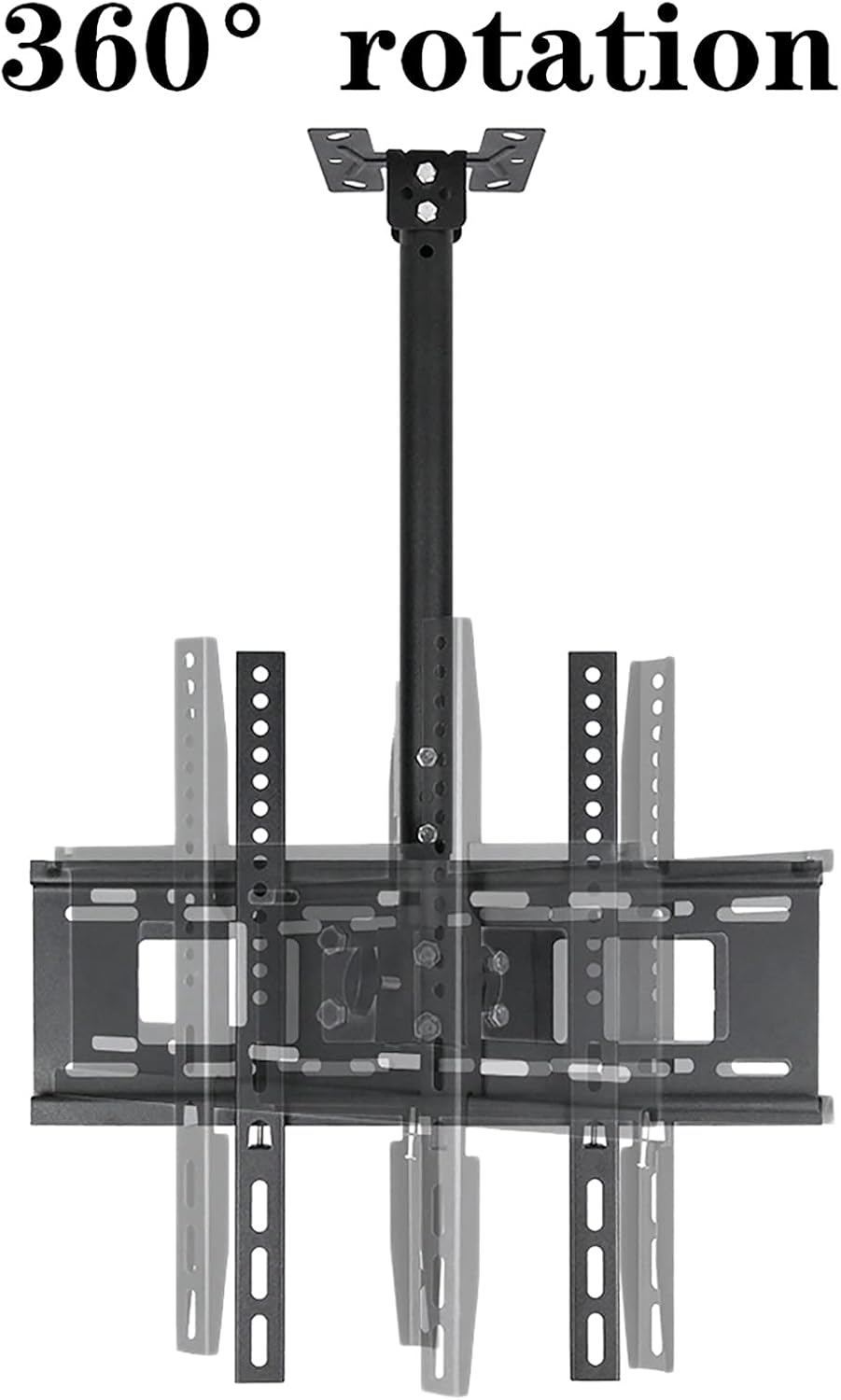 Tv Stand Tv Wall Mount Ceiling Tv Mount, Adjustable Wall Ceiling Tv Bracket, Telescopic Height Adjustment, for 26-60 Inch Flat and Curved Tvs Up to 60Kg,1.52m,1.52m