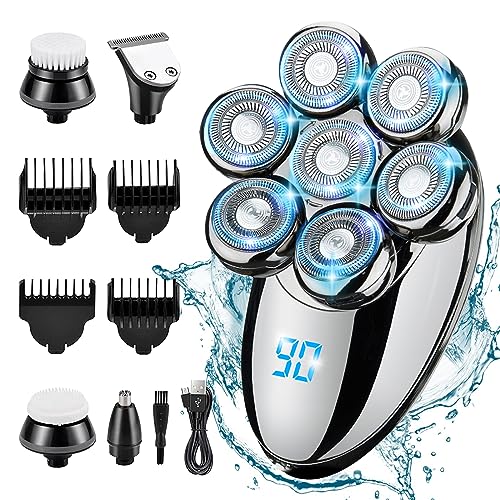 Head Shavers for Men LED Bald Head Shaver 6 in 1...