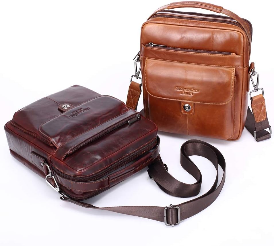 Men's Genuine Leather Messenger Shoulder Bag Handbag CrossBody Briefcase