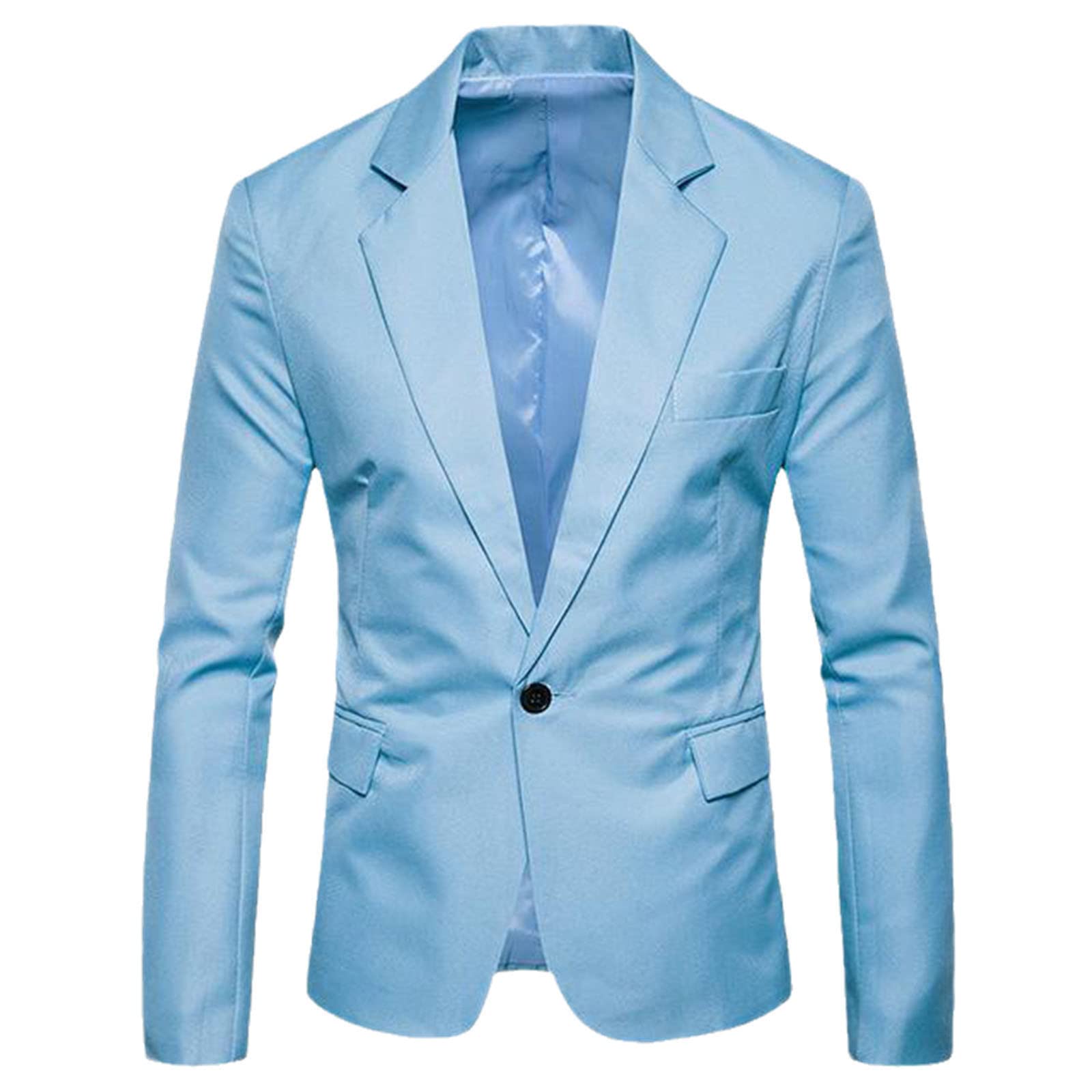 Veste décontractée homme bleu clair pour look printemps chic - 8