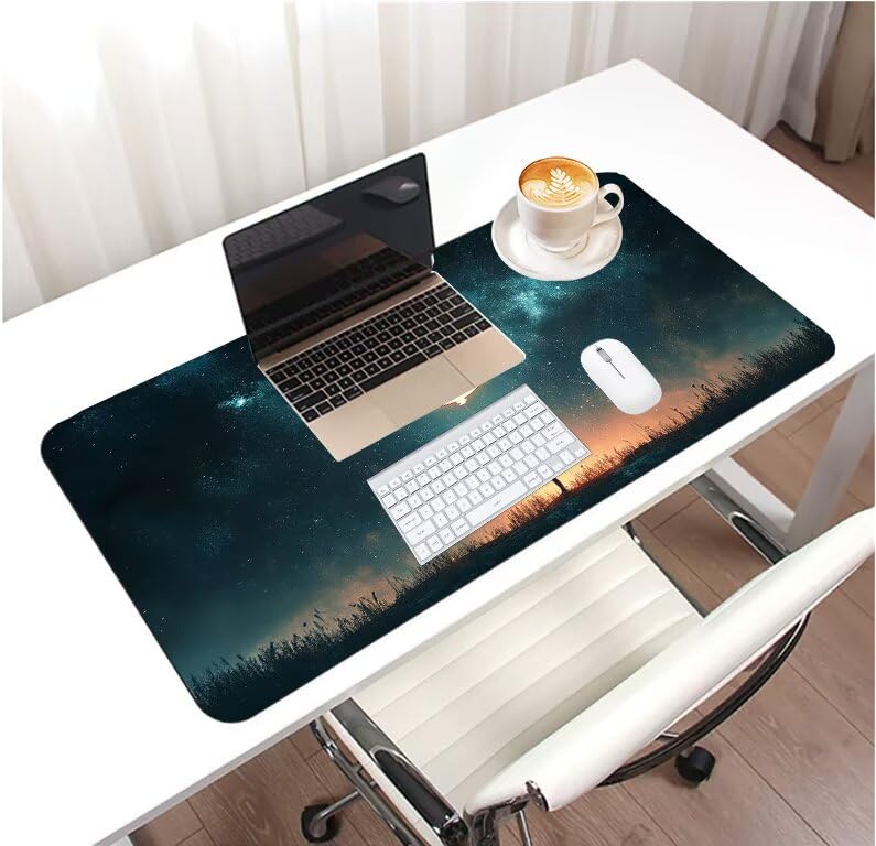 Tapis de souris lune grand format imperméable lavable pour ordinateur de bureau et setup gamer - 3