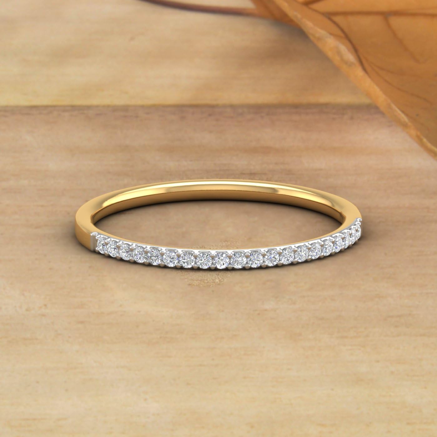 1/10 Carat (ctw) 10K Gold Natural Round Diamond Ladies Wedding Anniversary Stackable Ring
