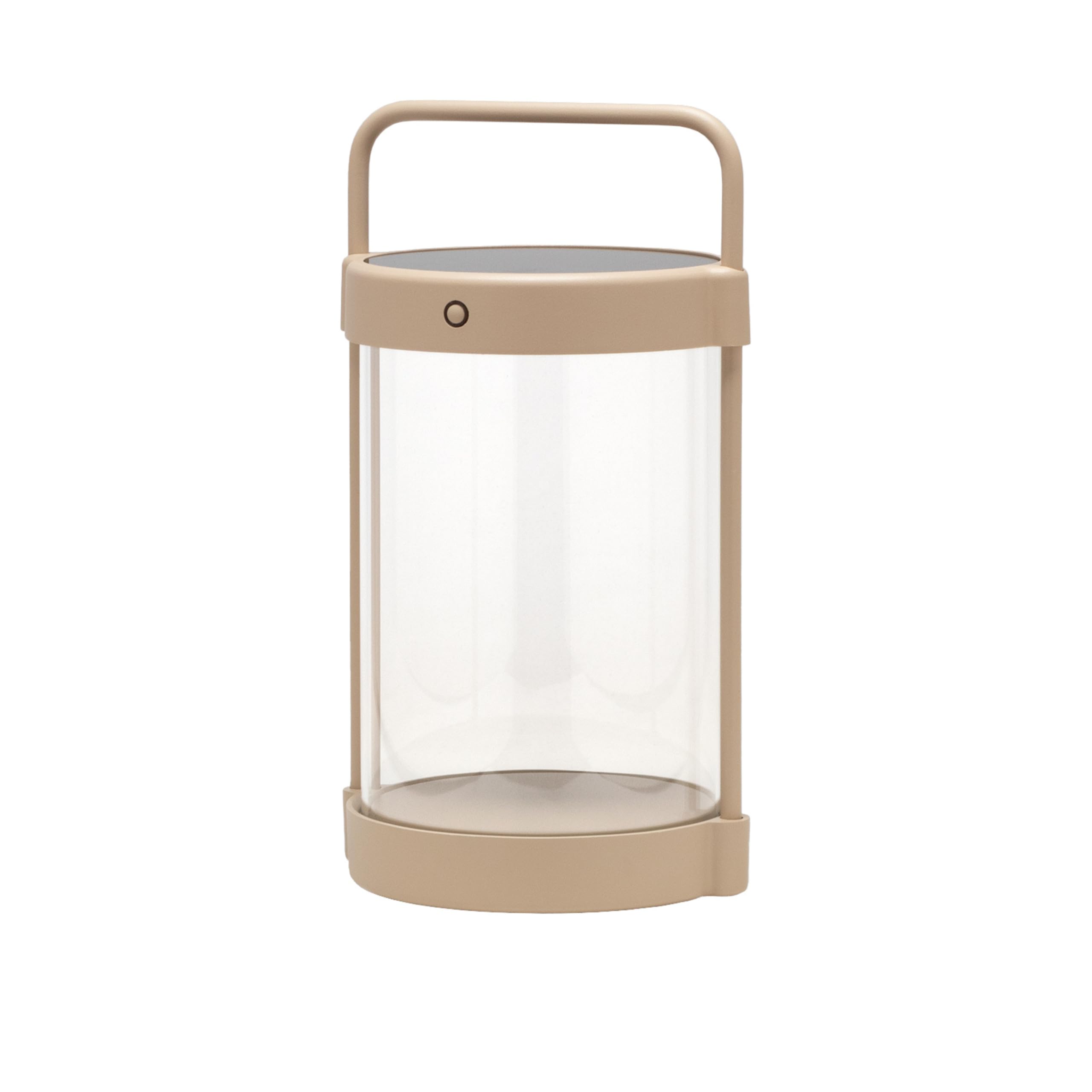 LUUK Studio NEU: LED Tischlampe, solar- und akkubetrieben mit USB-C Anschluss, stufenlos dimmbar, modern & minimalistisch, Stimmungslicht, geeignet für drinnen und draußen, beige