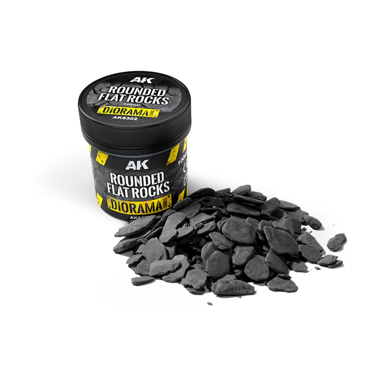 Ak Interactive Ak Diorama Ak8302 Rounded Flat Rocks (100Ml)