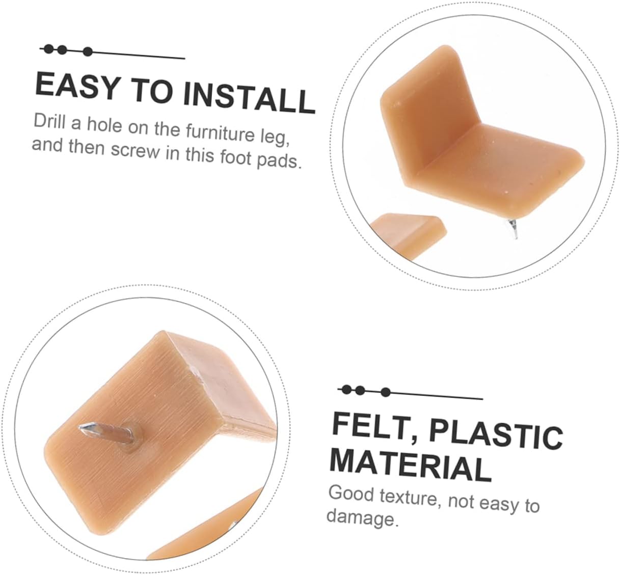 LALAFINA 160pcs Glide Moving Pads Shaped Furniture Sliders for Smooth Drawer Movement Protects Floors from Scratches Easy to Install