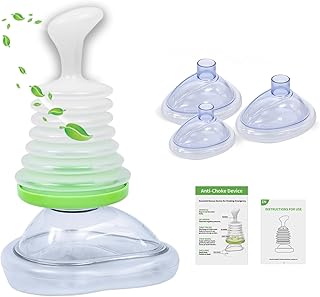 Anti Choking Device All Ages,Choking Rescue Device Portable Anti Choking Device,Choking Device,Choke Rescue Device for Kids and Adults with 3 Masks, Strong Suction Home Heimlich Maneuver Device