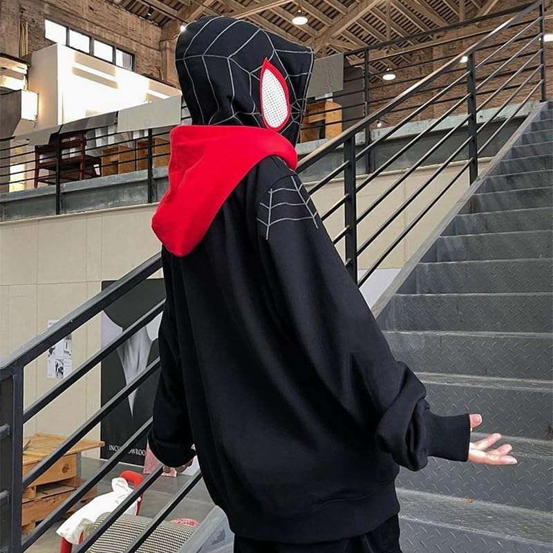 Men’s Spider Hoodies Unisex Oversize Goth Jacket Y2K Punk Streetwear Zip Up Hoodie Spider caps - Image 2