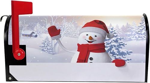 Miniatura 2 de ALAZA Funda magnética para buzón de Navidad con diseño de muñeco de nieve para buzón de Año Nuevo, decoración del hogar para exteriores, tamaño