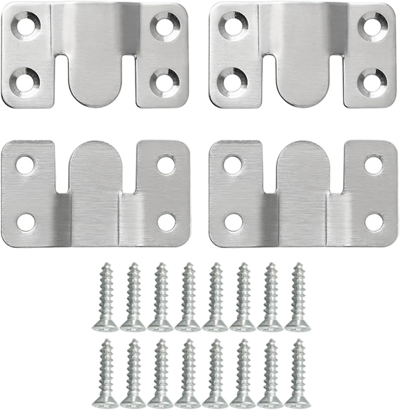 Interlock Hanging Buckle,wall brackets, 2/4pcs Headboard Wall Picture Hanger Display Hook Stainless Steel Interlocking Flush Mount Bracket Photo Frame Hardware ( Color : 4pcs , Size : 30*53mm ) ( Colo