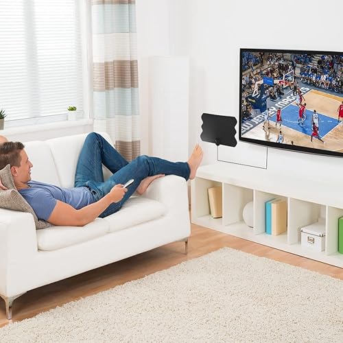 Miniatura 6 de Antena de TV mejorada 2023 antena de TV digital para interiores, antena de TV HD amplificada para interiores, rango de más de 380 millas con