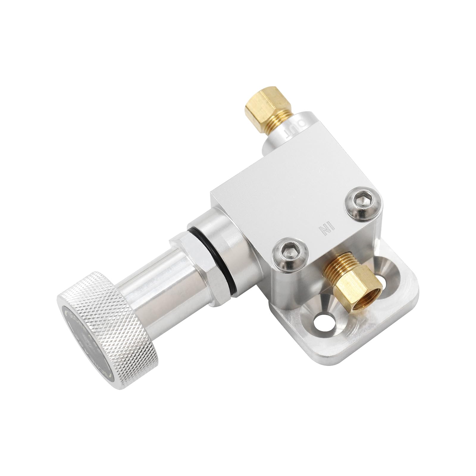Wakects 260-8419 Bouton de Valve de Dosage Réglable, Alliage d'aluminium, Réglage Fin de l'équilibre de Freinage et de la sécurité, Personnalisable pour les Véhicules de Performance (SILVER)