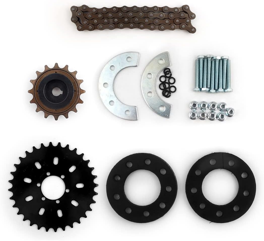 Bicycle Spoke Chain Wheel Bike Rear Wheel 32T Sprocket for Our Left Drive Motor Kit 16T Freewheel with Adapter for Motor MY1016Z