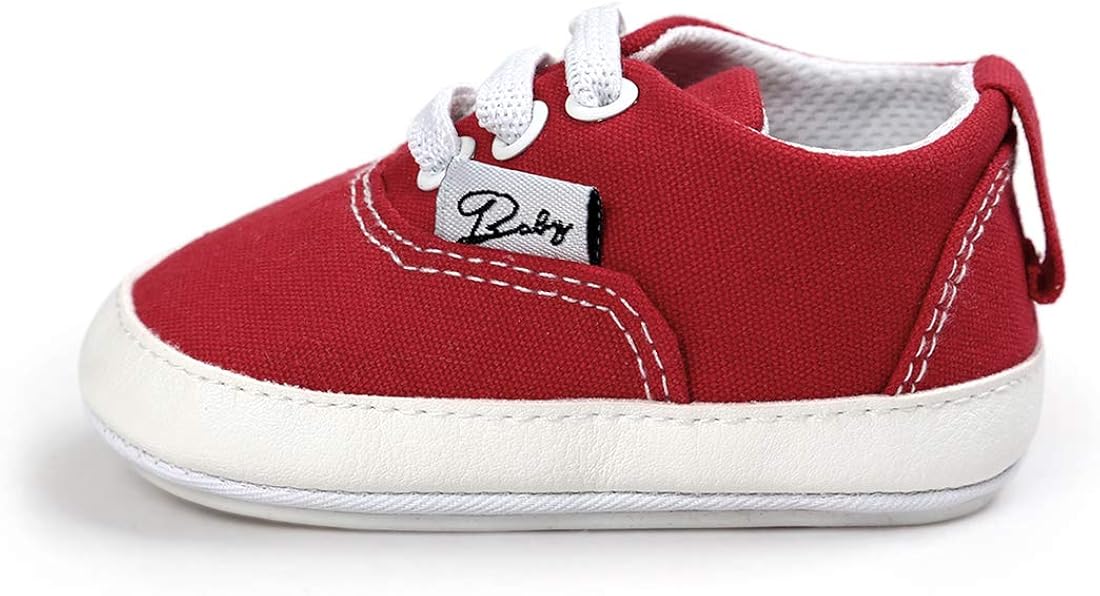  | Morbido Infant Baby Boys Girls Canvas Sneaker Toddler Slip On Anti Skid Newborn First Walkers Candy Shoes for 0-18 Months | Sneakers