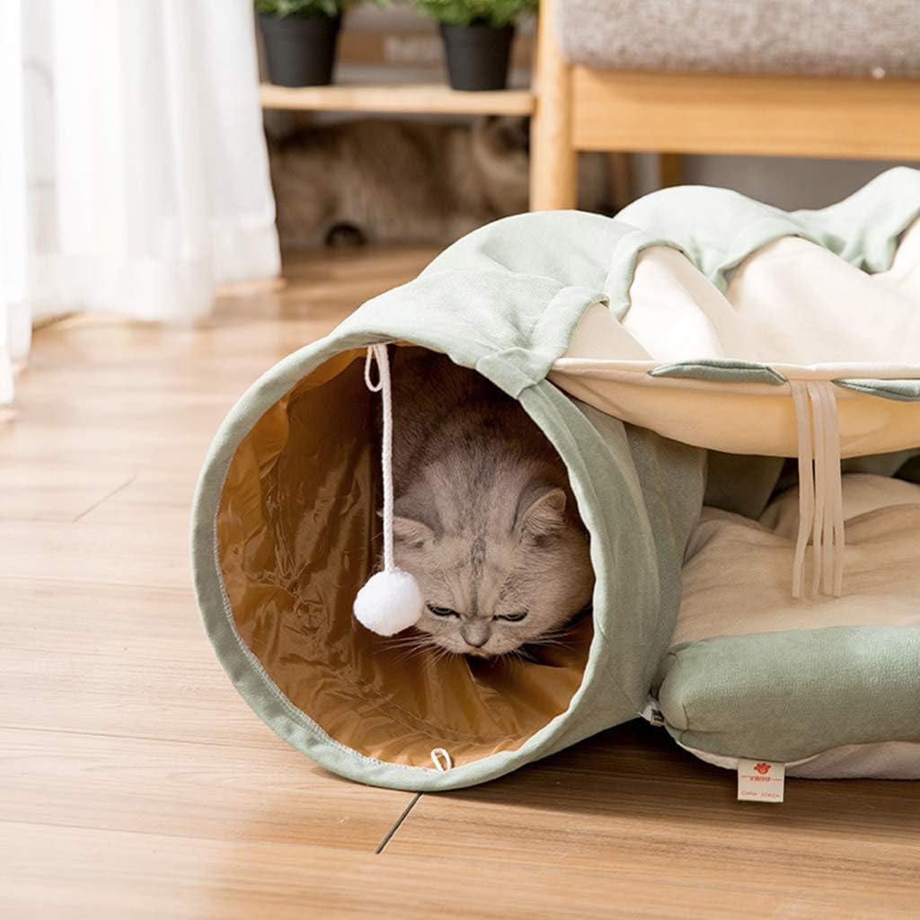 Cat Carrier, Soft Bed for Cat Tunnel for Play Tunnel Tube Polyester Hideaway Crinkle Tunnel for Small Pet