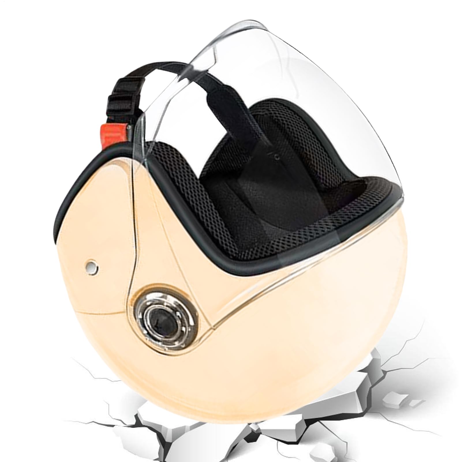 Caschi Motocicletta,Casco Motociclo,Equipaggiamento Protettivo Traspirante con Visiera per Uomini e Donne | Per Pendolarismo Avventura all'Aperto Scooter e Sportbike