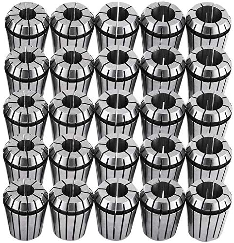 OrangeA 25 Pcs Collet Set ER32 Collet Chuck 1/16 inch-3/4 inch Holder Spring Collet Set for CNC Engraving Machine & Milling Lathe Tool (ER32)
